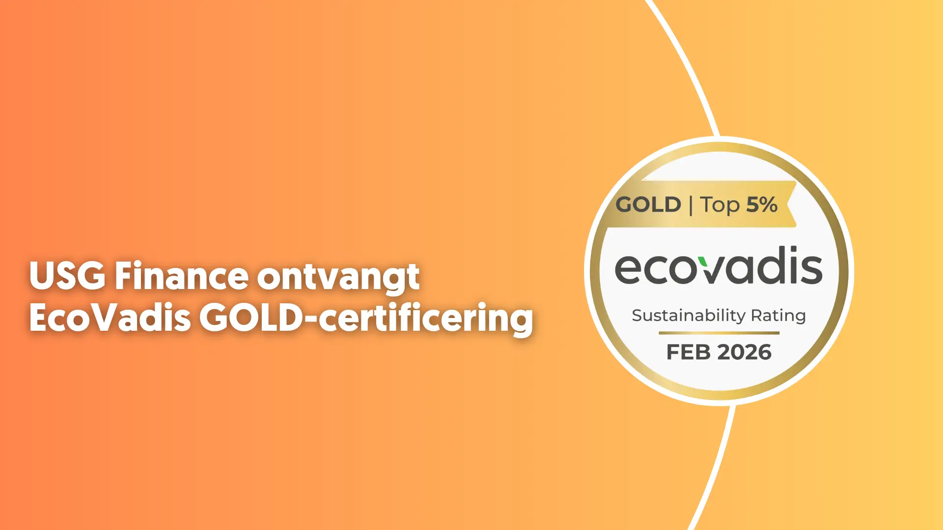 USG Finance EcoVadis GOLD